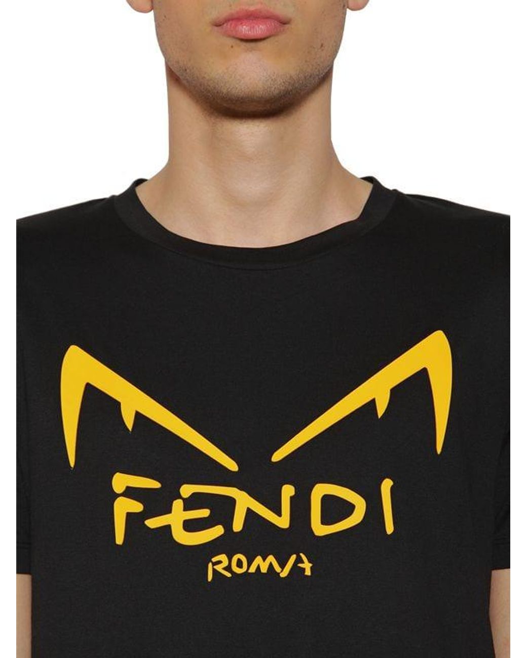 black and yellow fendi t shirt