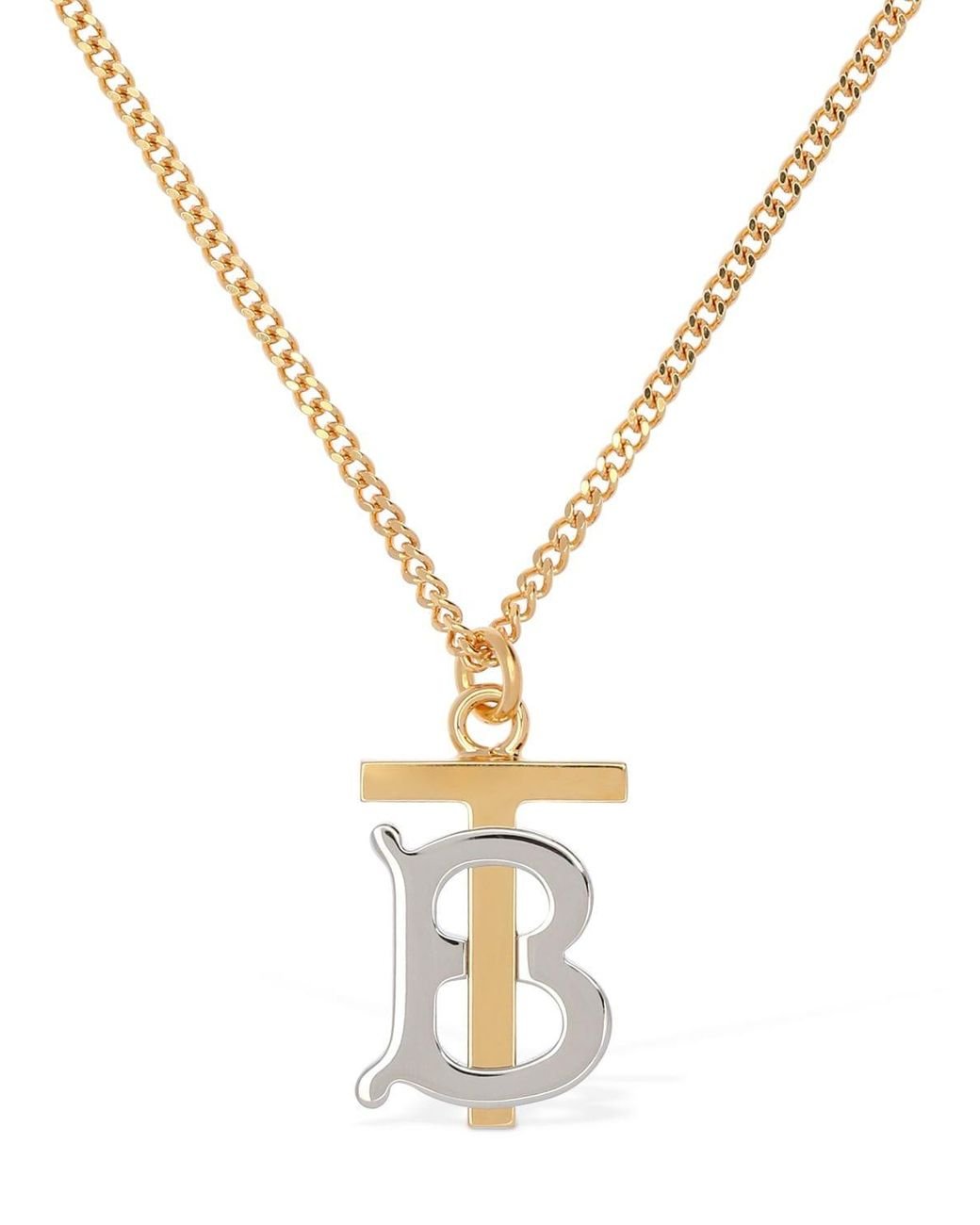 Burberry Tb Line チャームロングネックレス メタリック | Lyst Burberry Tb Line チャームロングネックレス メタリック | Lyst