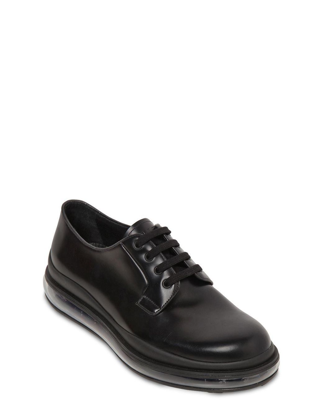 Prada Levitate Brushed Leather Derby Shoes in Nero (Black) for Men - Save  5% | Lyst