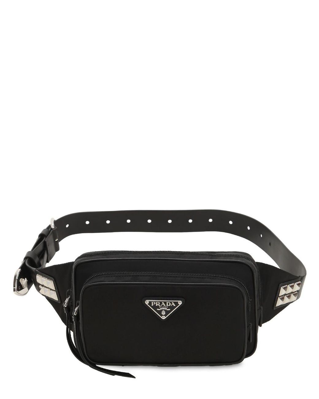 Prada Gürteltasche Aus Nylon Mit Nieten "new Vela" in Schwarz | Lyst AT