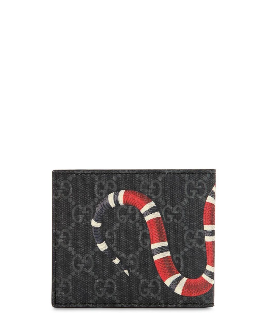 Gucci Black Leather Kingsnake Bifold 