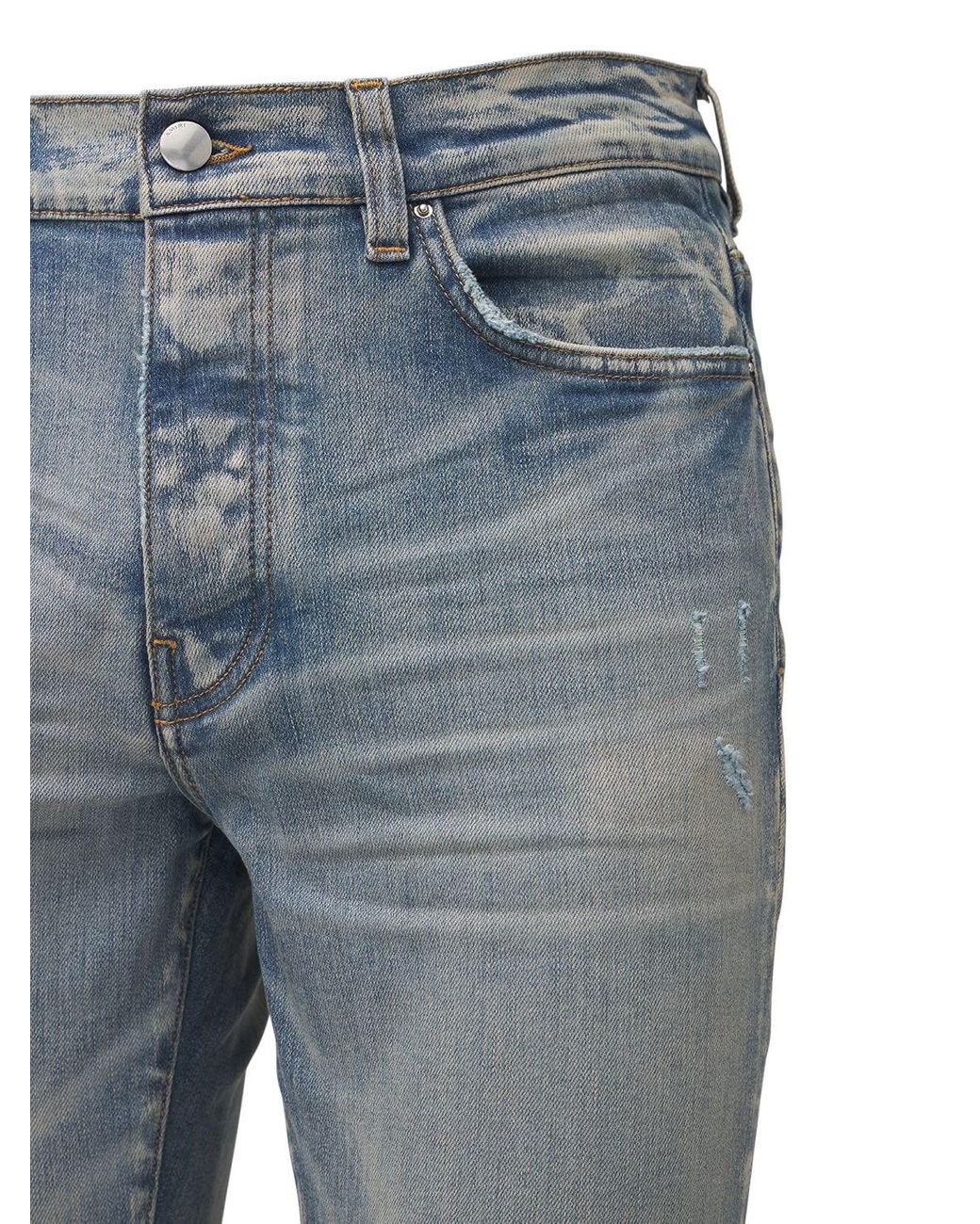 Amiri Varsity Patch Denim Jeans in Blue 