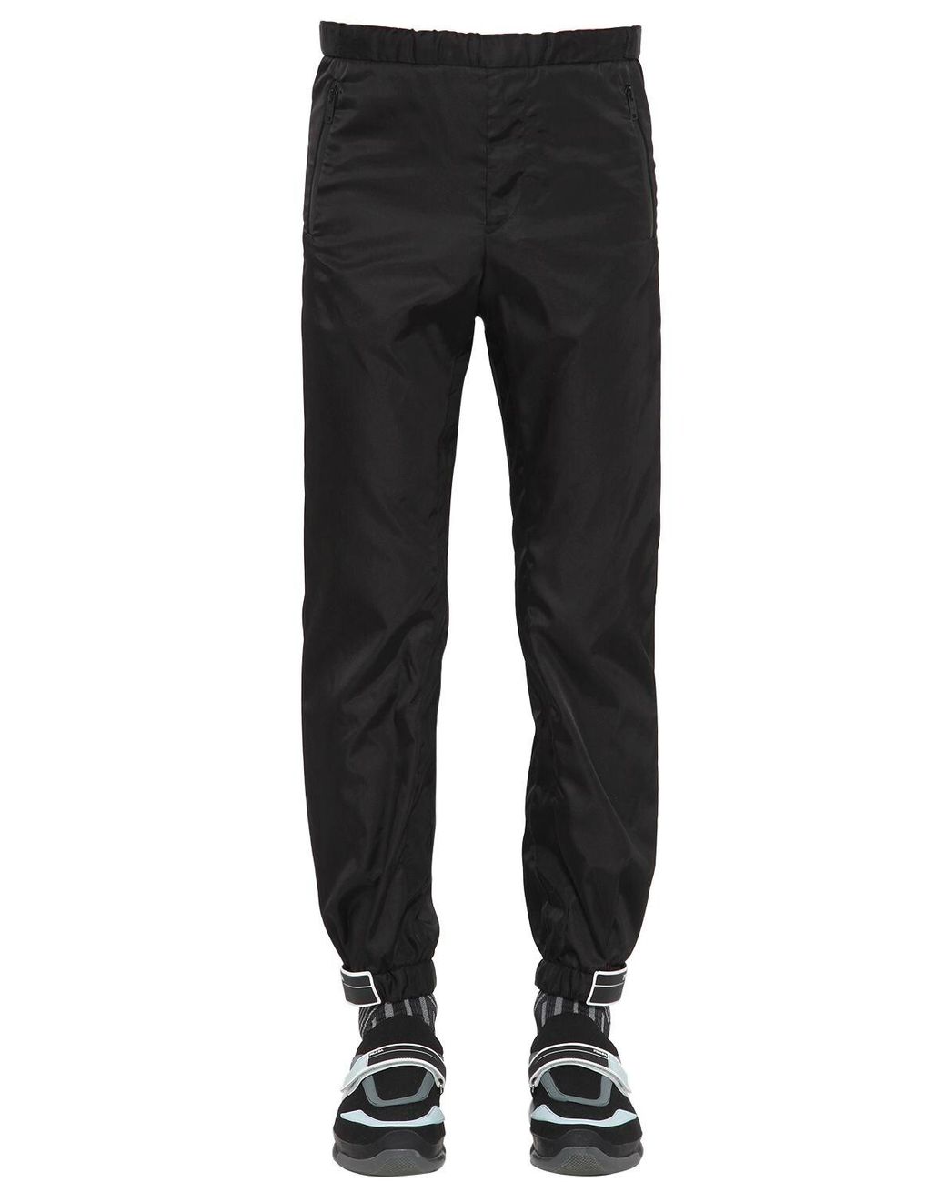 Prada Nylon Gabardine Track Pants in Black for Men | Lyst