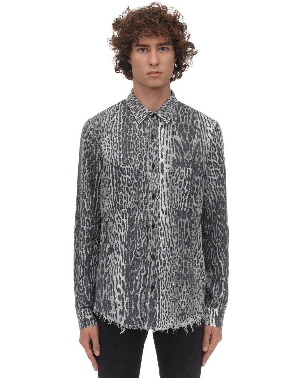 Amiri Leopard Print Cotton Flannel Shirt for Men - Lyst
