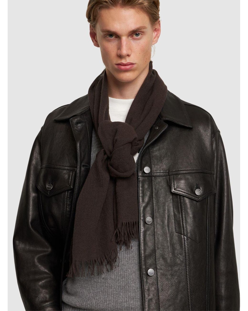 OUR LEGACY COTTAGE SCARF Oak Grey Wool