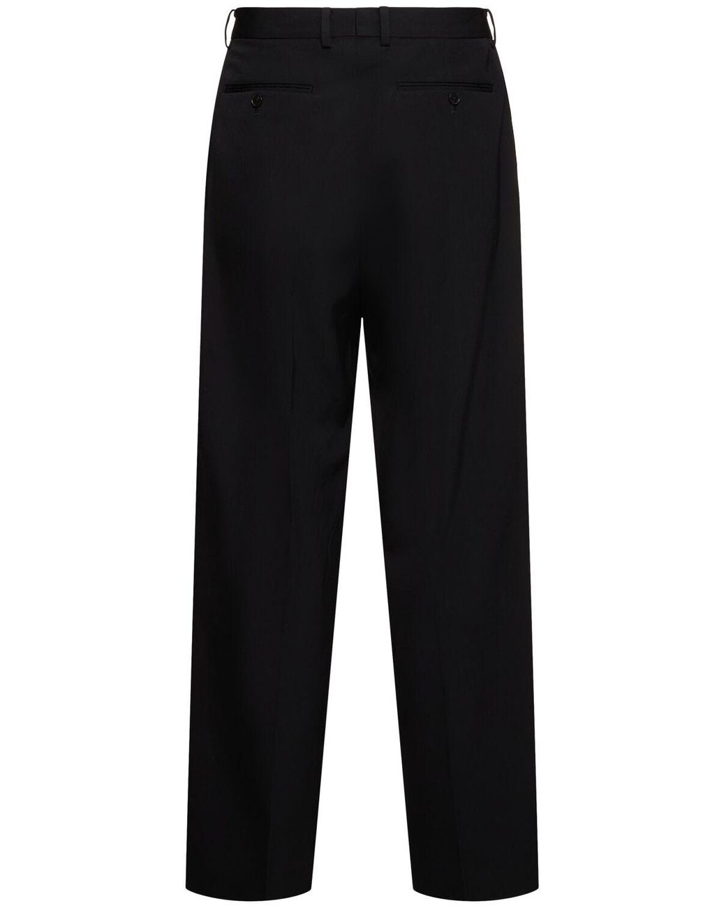 AURALEE Light Wool Max Gabardine Two-tuck Pants in Black for AURALEE Light Wool Max Gabardine Two-tuck Pants in Black for