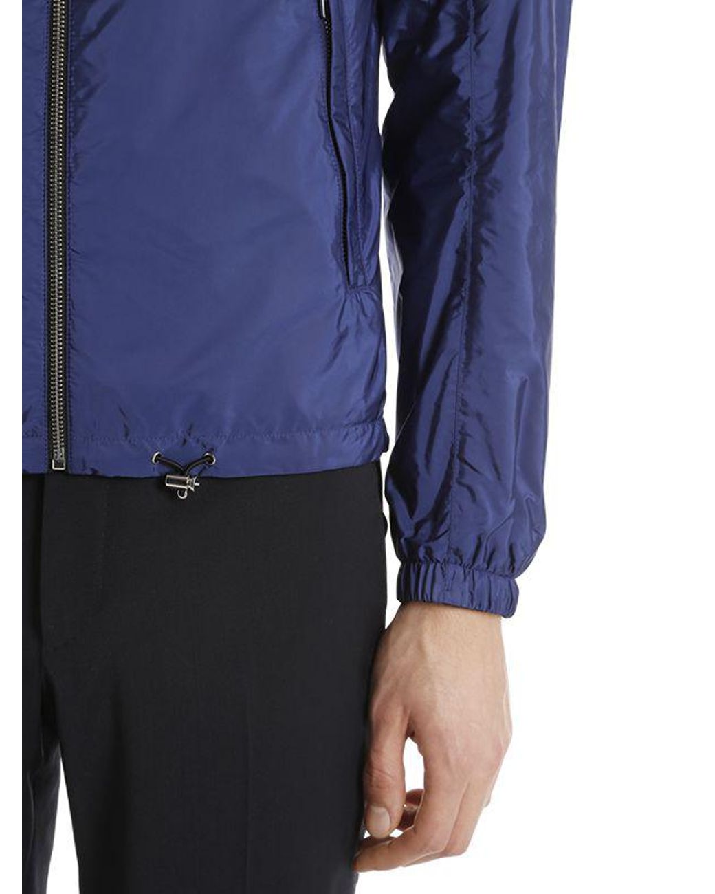 Prada Synthetic Reversible Nylon Piuma Jacket in Black/Blue (Black) for Men  | Lyst