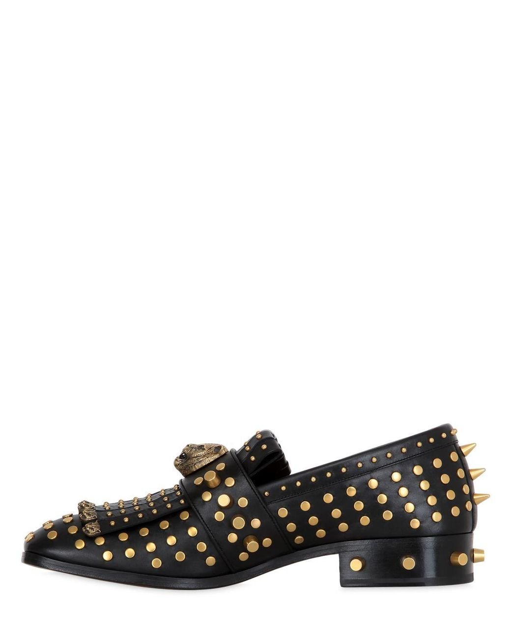 gucci spiked loafers