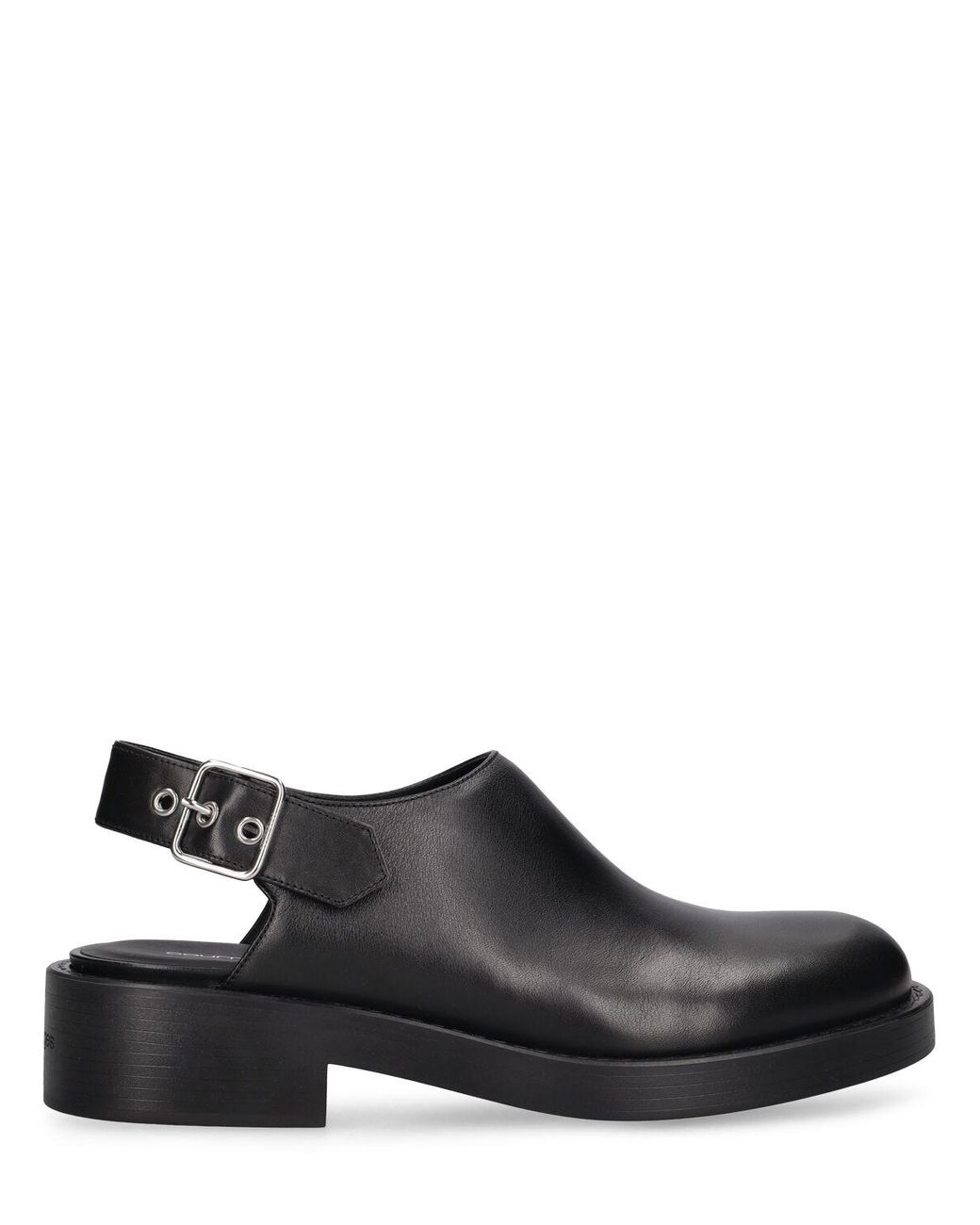 GR8 Courreges Black サンダル 黒 メンズ Courreges Gogo レザークロッグサンダル ブラック | Lyst