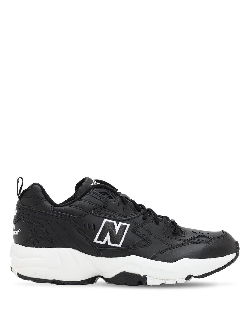 New Balance Leather 608 Sneakers in Black for Men Lyst