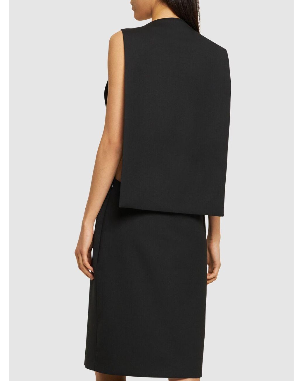 Coperni open-back cape dress - Black