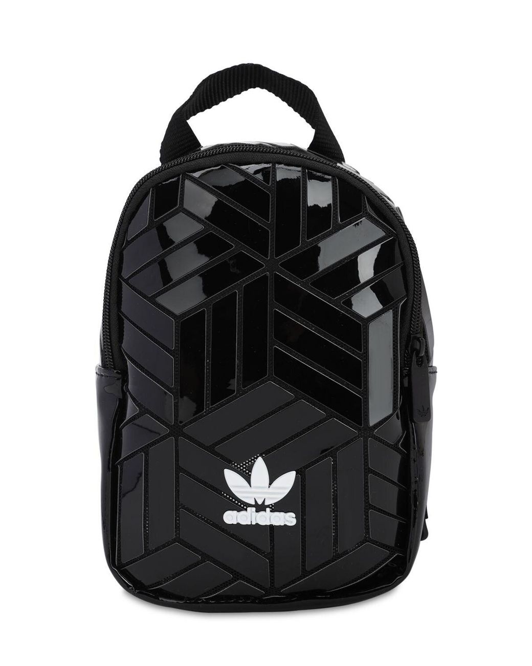 black leather adidas backpack