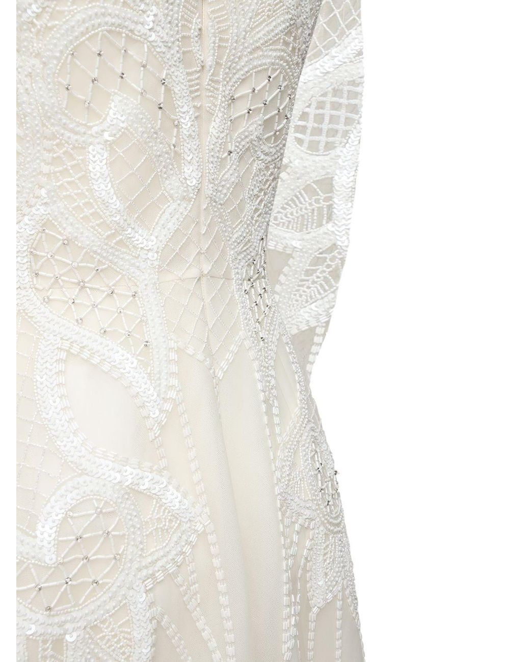 Dress the population shop brandi sequin sheath white