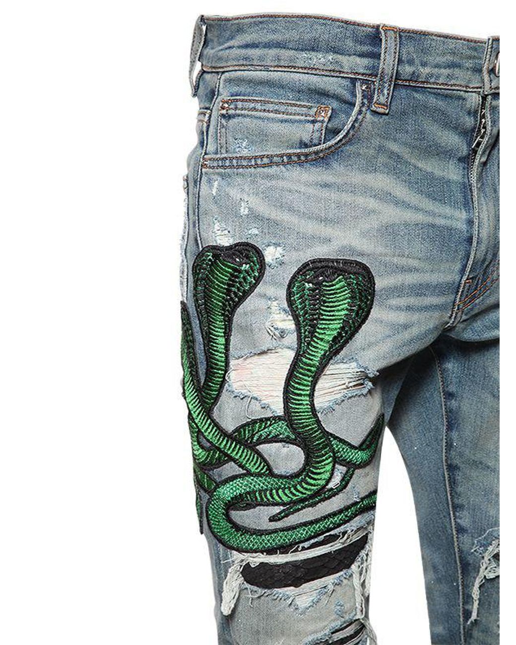 Amiri 15cm Snakes Denim Jeans W 