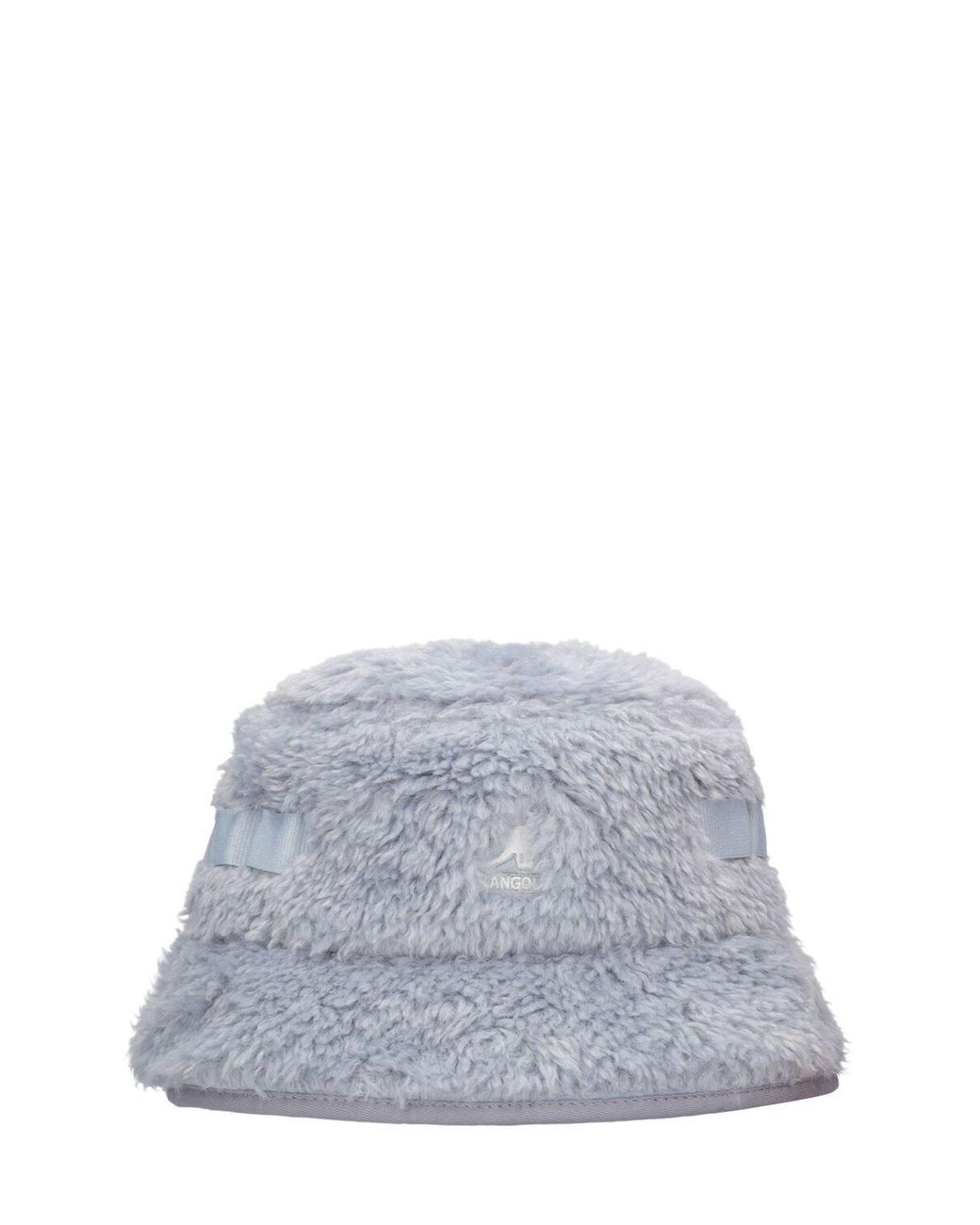 Kangol Faux Shearling Utility Bucket Hat in White for Men | Lyst