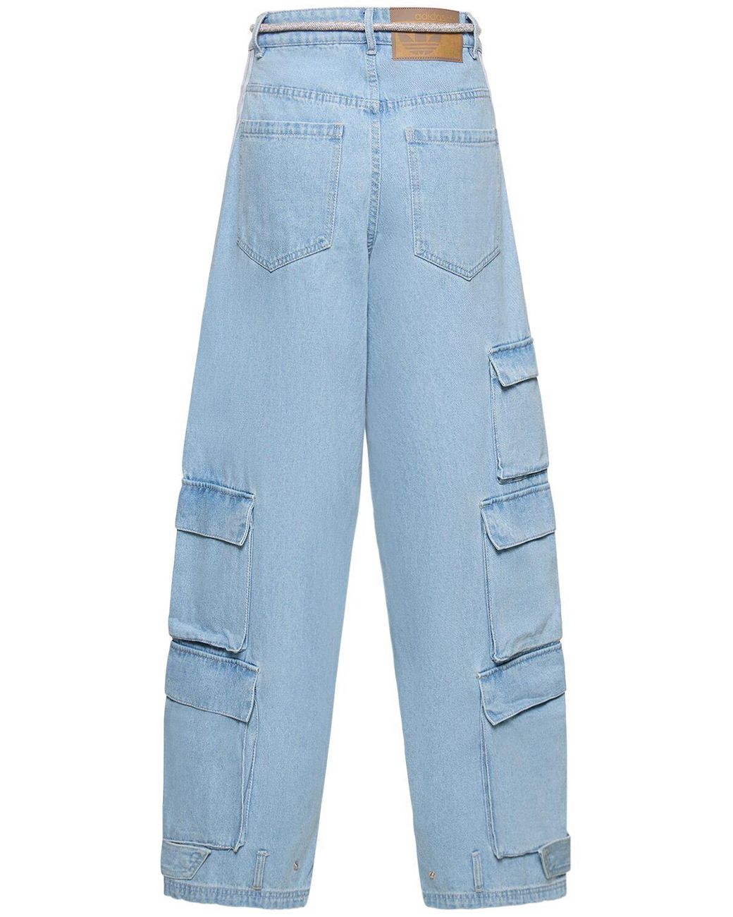 デニム・ジーパン adidas originals SOFT DENIM CARGO PANTS-Black Pants adidas Originals Denim Cargo Black | Queens