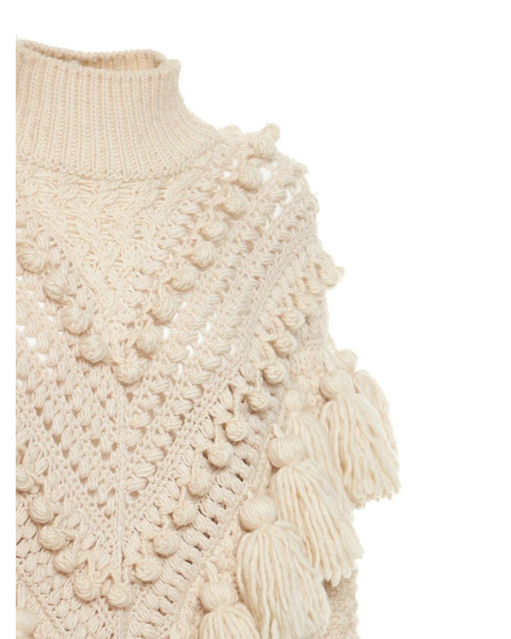 Zimmermann Wolle Pullover Kaleidoscope aus Schurwolle in Weiß Damen Bekleidung Pullover und Strickwaren Strickjacken 