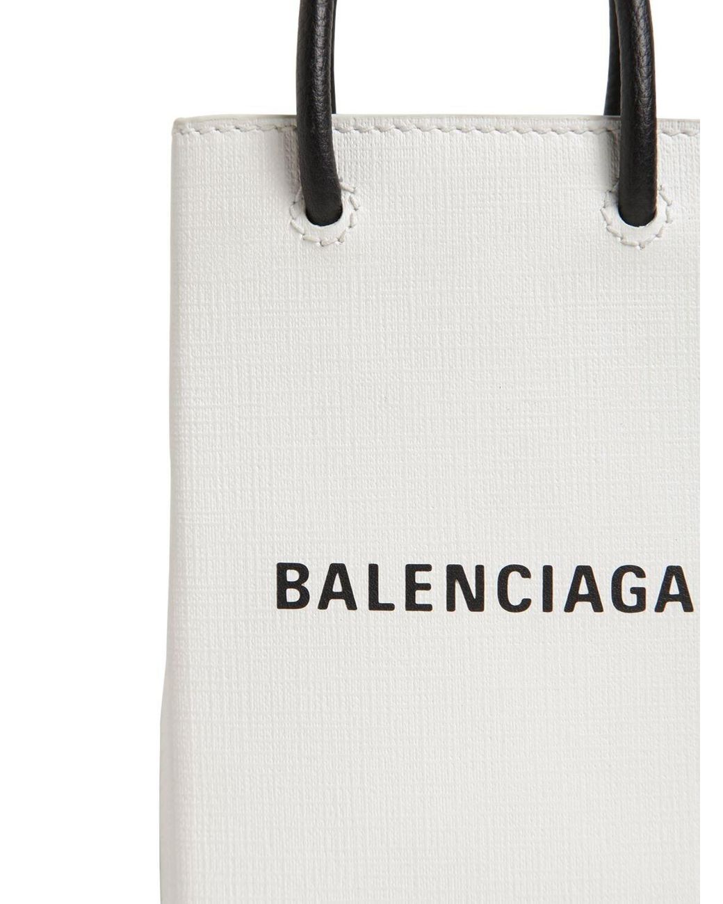 balenciaga phone bolsa white
