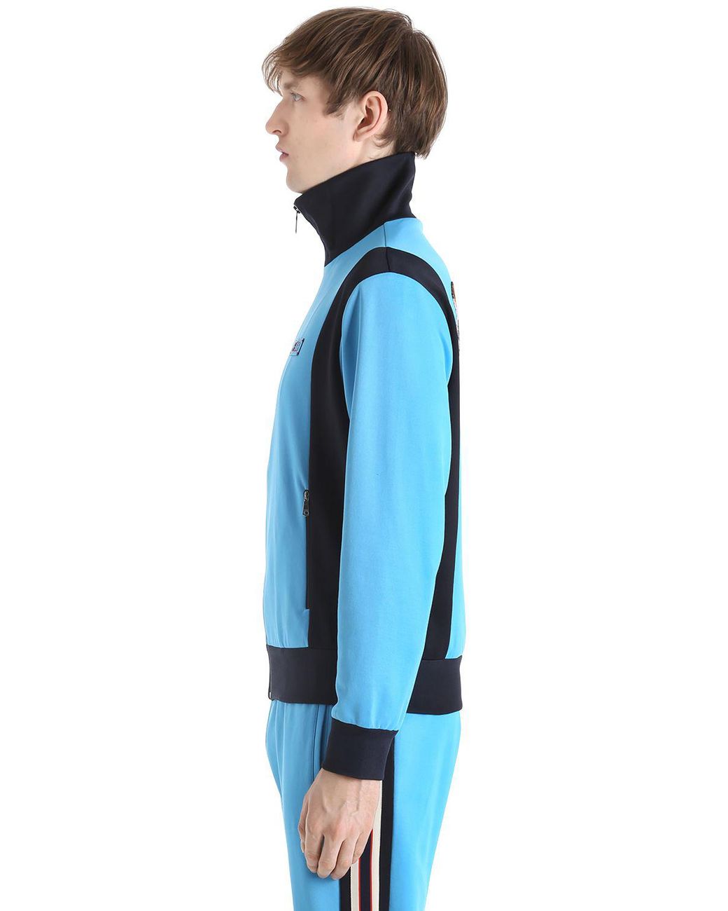 Gucci Tiger Zip-up Sweatshirt in Blue for Men | Lyst