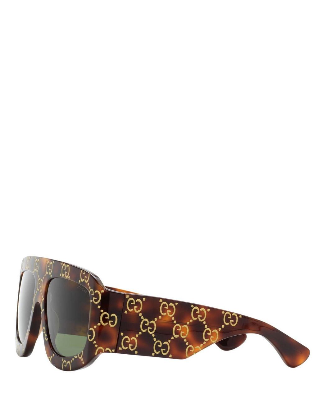 Gucci Gg Logo All Over Acetate Sunglasses in Green for Men | Lyst