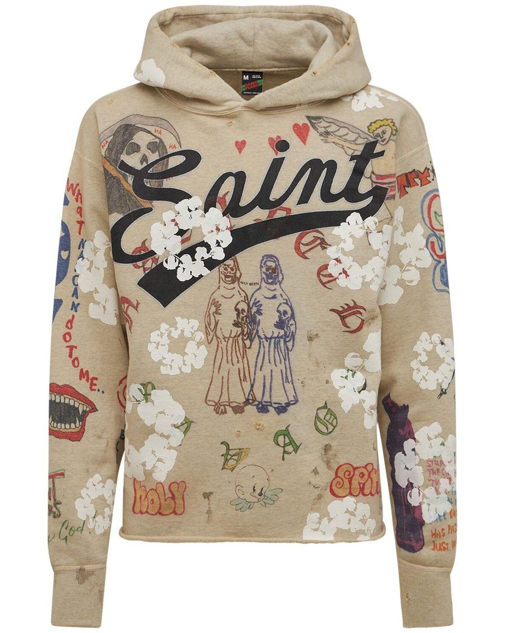 Saint Michael Denim Tears X Hoodie in Gray for Men | Lyst