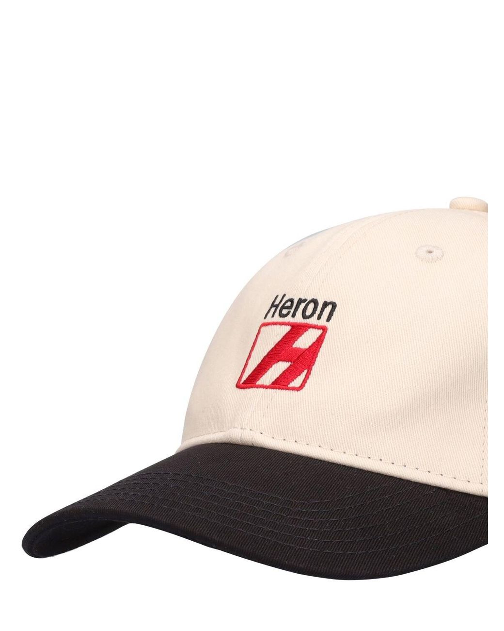 Heron Preston Heron Logo Cotton Baseball Cap in White/Red Mens Hats Heron Preston Hats for Men Pink 