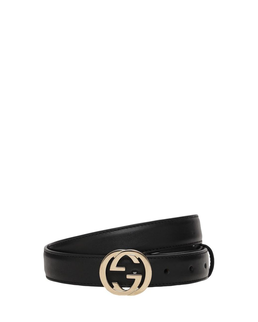 Gucci 25mm Leather gg Belt in Black - Lyst