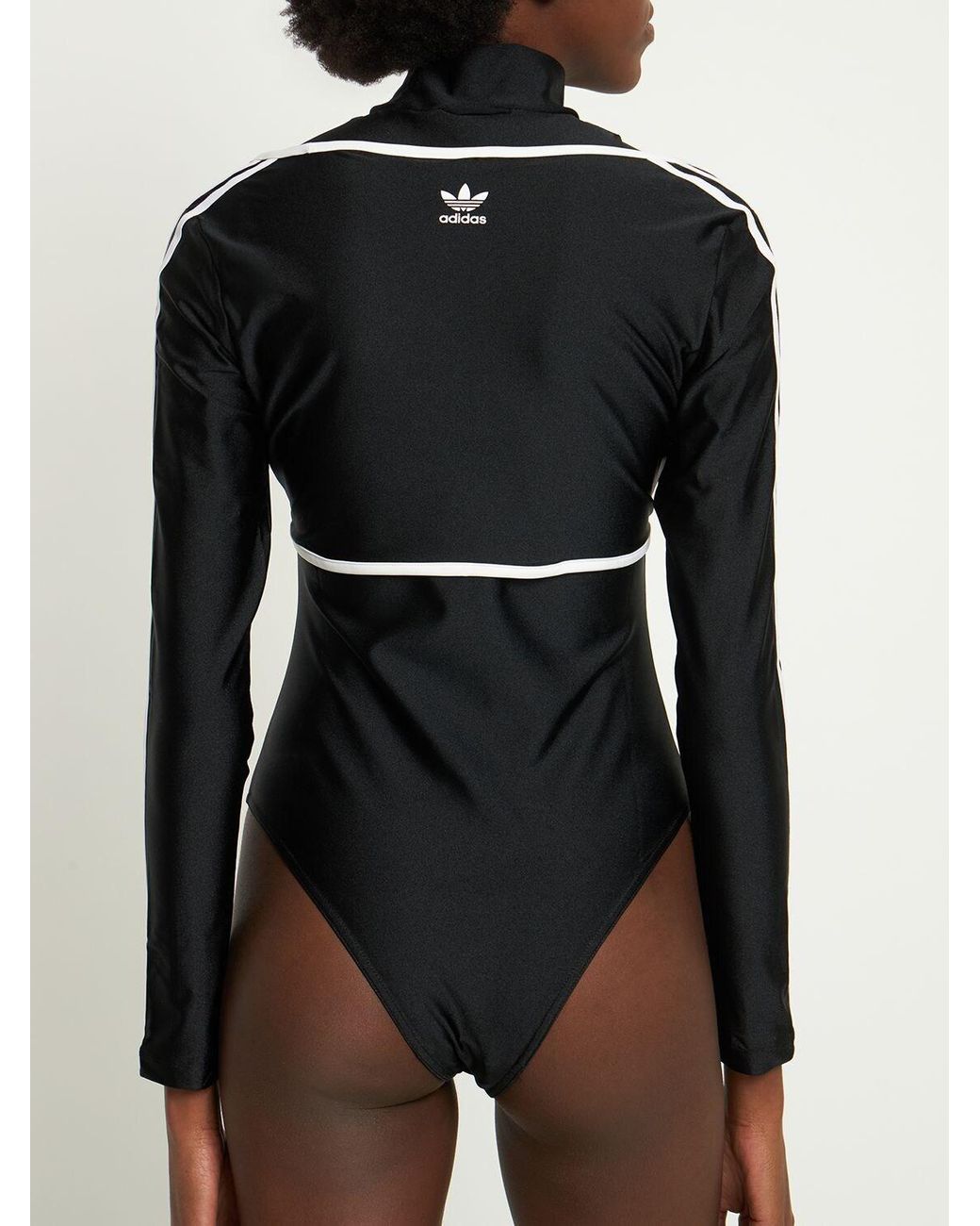 adidas Originals 2-in-1 Bodysuit & Top in Black | Lyst UK
