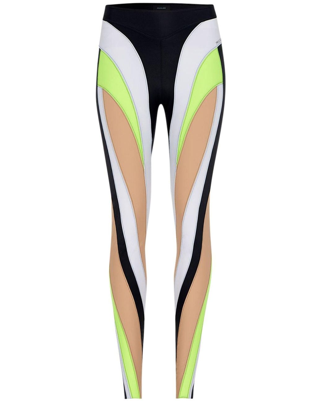 Mugler Eco Sport Spiral Panel leggings