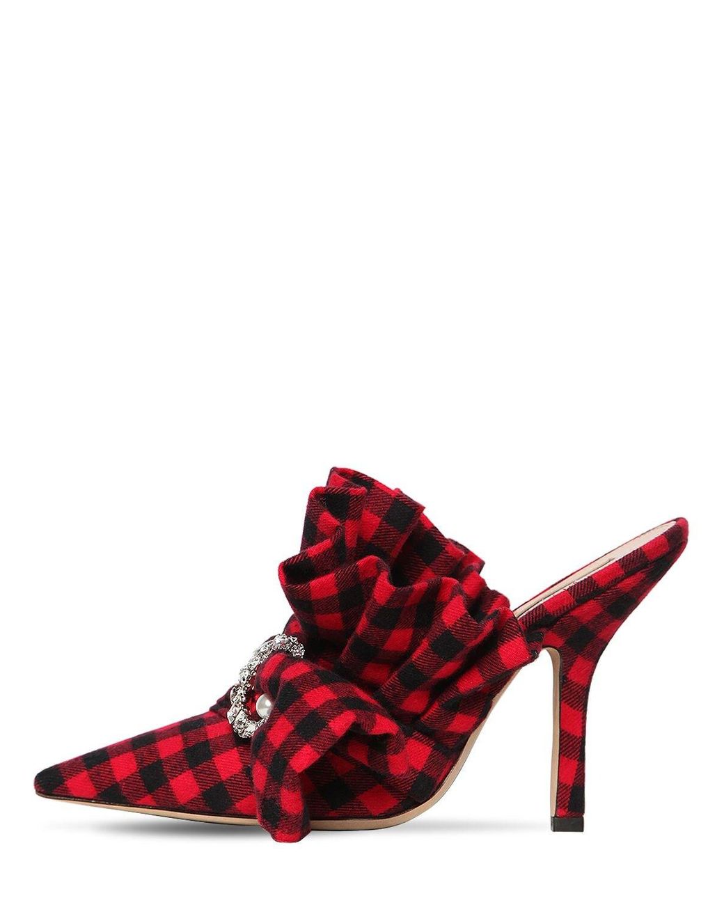plaid mules
