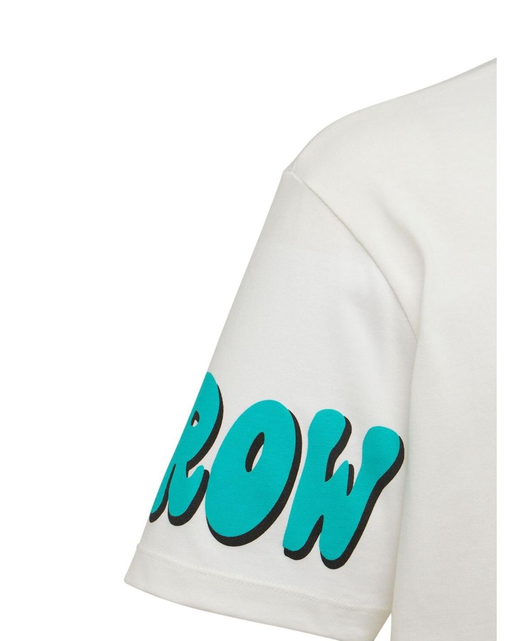 Barrow Bear Logo Printed Cotton T-shirt in White for Men | Lyst