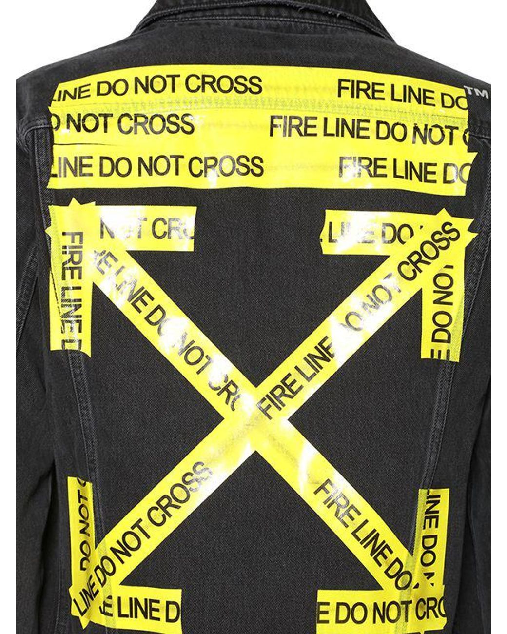 Off white do not cross best sale jacket
