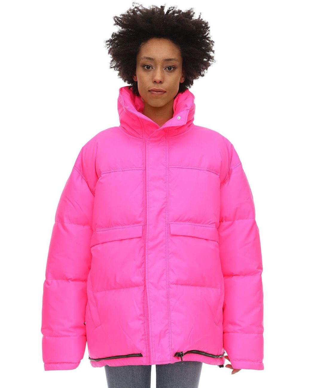 hot pink down jacket