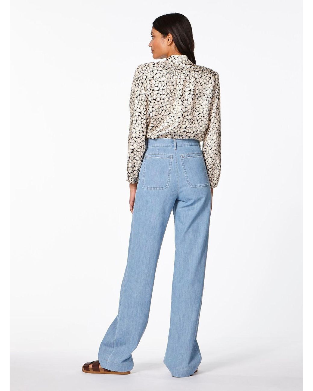 A.P.C. Seaside Wide Cotton Denim Jeans 
