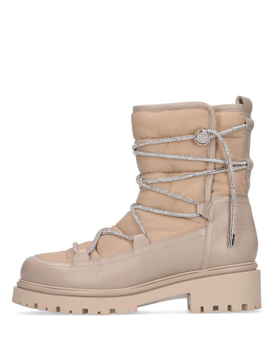 Rene Caovilla 25mm Leather Snow Boots in Beige (Natural) | Lyst