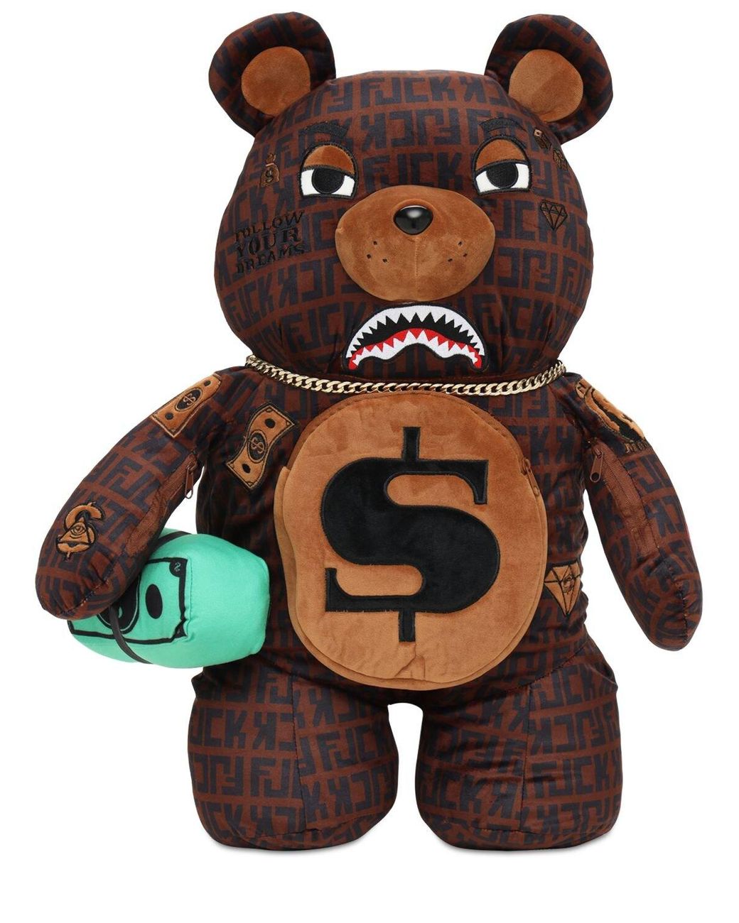 Sprayground Offended Money Bear Backpack in Brown for Men Lyst