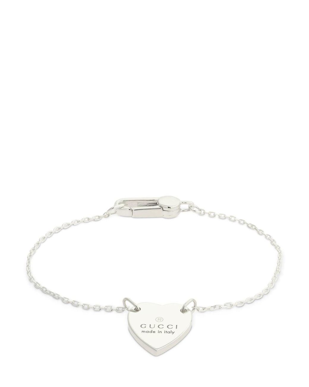 Gucci Trademark Heart Chain Bracelet in 