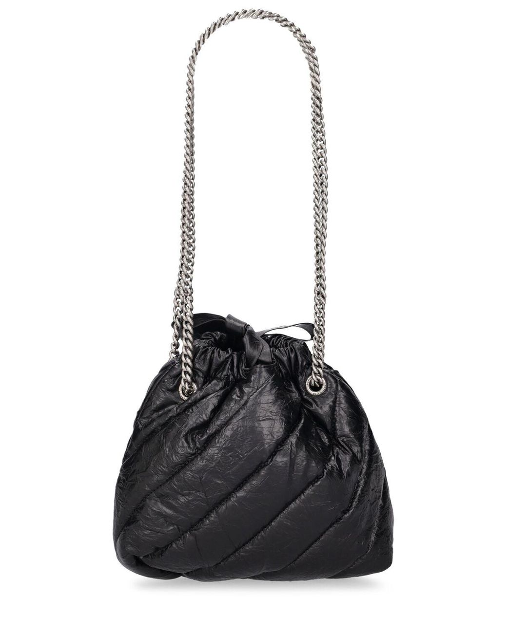 Balenciaga Xs Crush キルテッドレザートートバッグ ブラック | Lyst