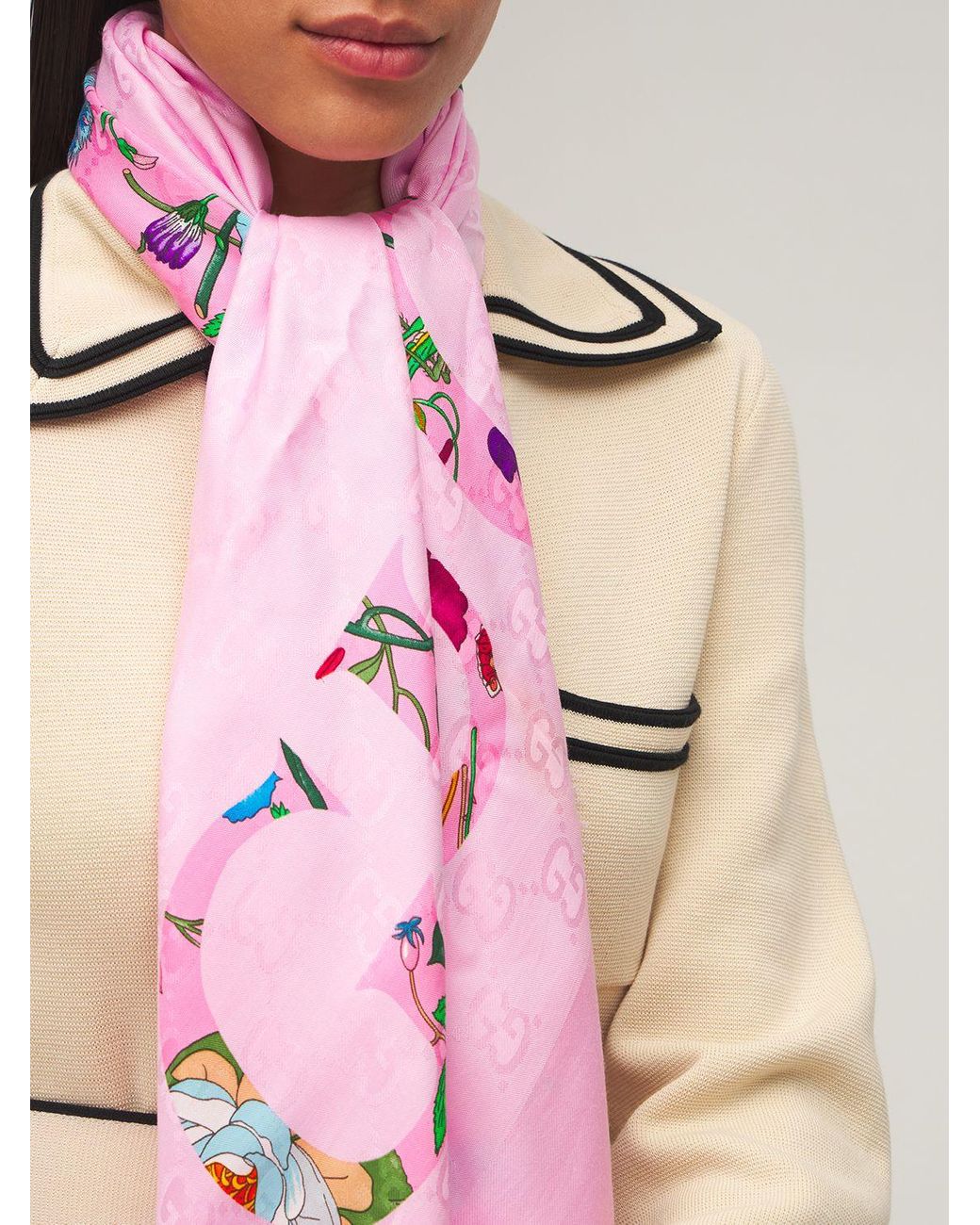 Gucci Schal Mit Druck "flora Vintage" in Pink | Lyst CH