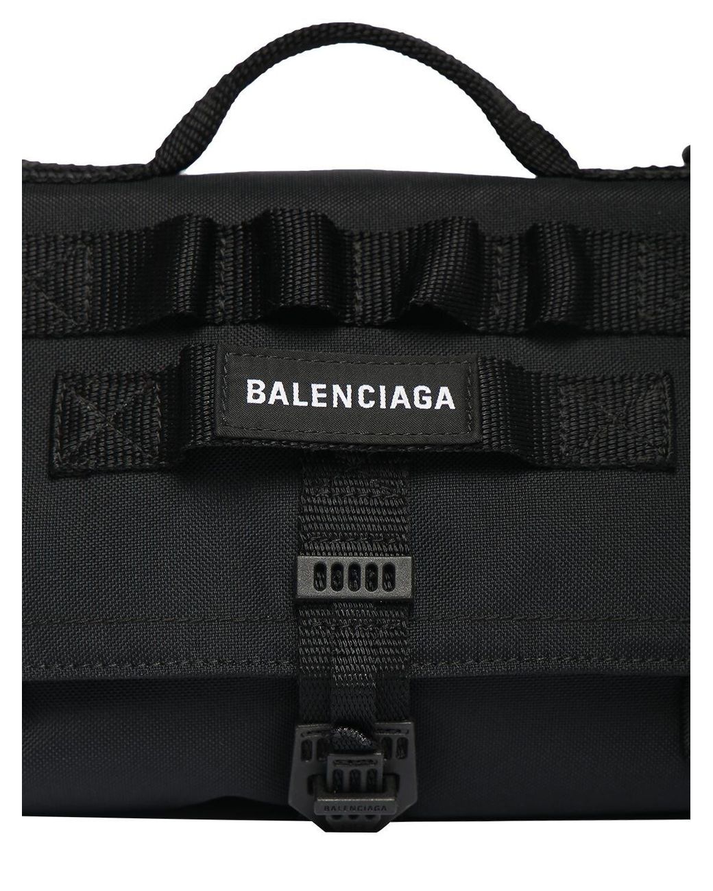 メンズ Balenciaga Army リサイクルナイロンメッセンジャーバッグ