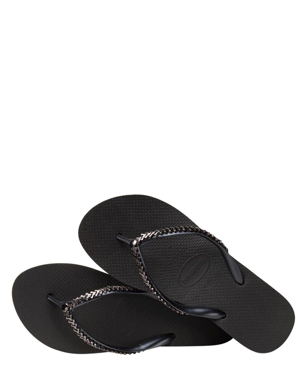Abigarrado exageración Mirar fijamente Sandalias flip flops de goma con cuña 40mm Havaianas de color Negro | Lyst