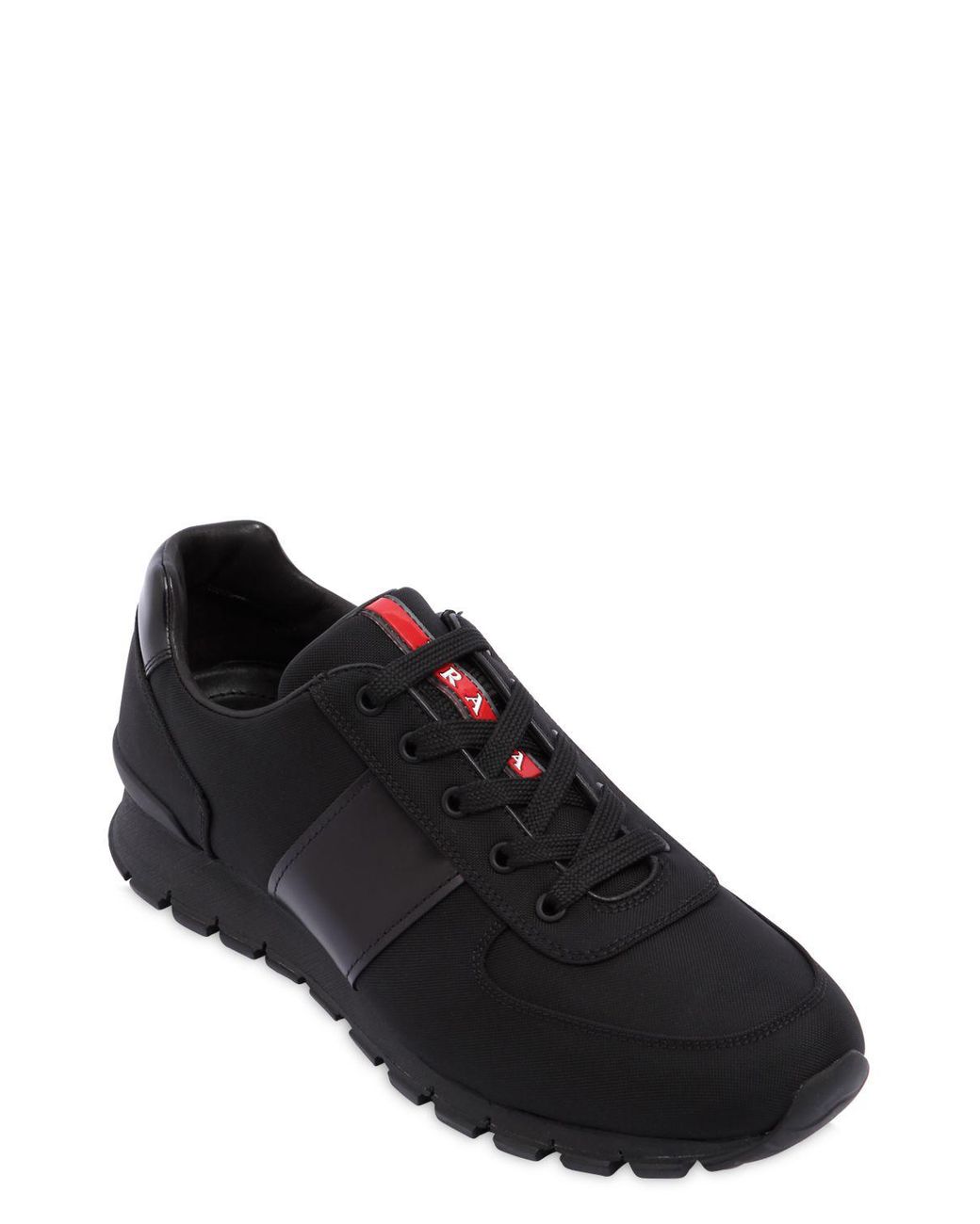 Prada Match Race Cordura Running Sneakers in Black for Men | Lyst UK