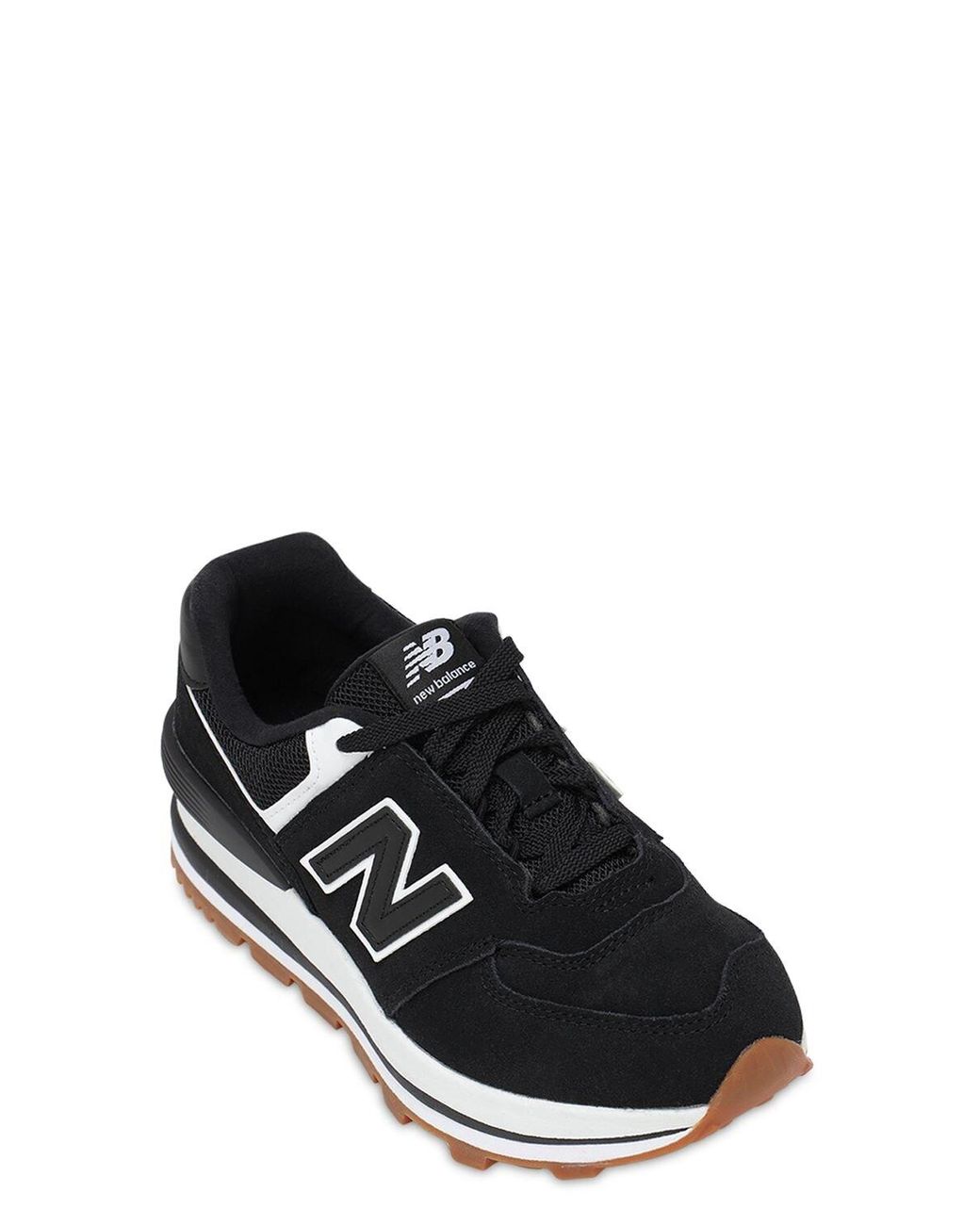 New Balance 574 Wedge in Black | Lyst