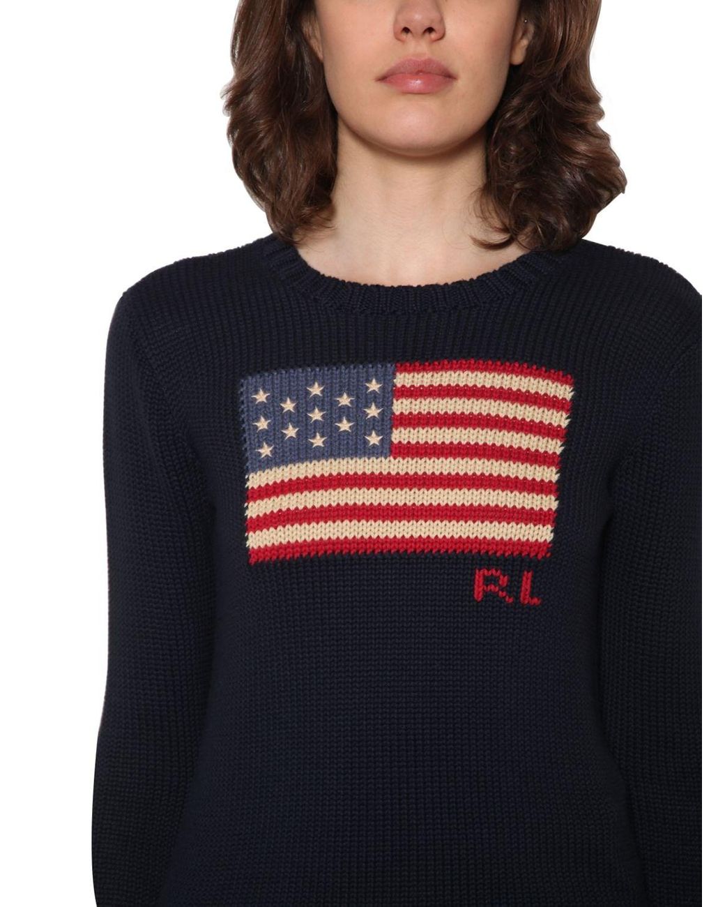 Jersey con motivo de bandera americana Polo Ralph Lauren de Algodón de  color Azul | Lyst