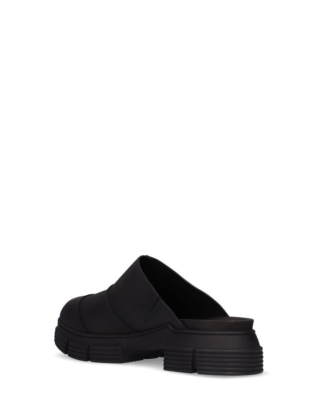 Ganni 40mm Recycled Rubber City Mules in Black | Lyst UK