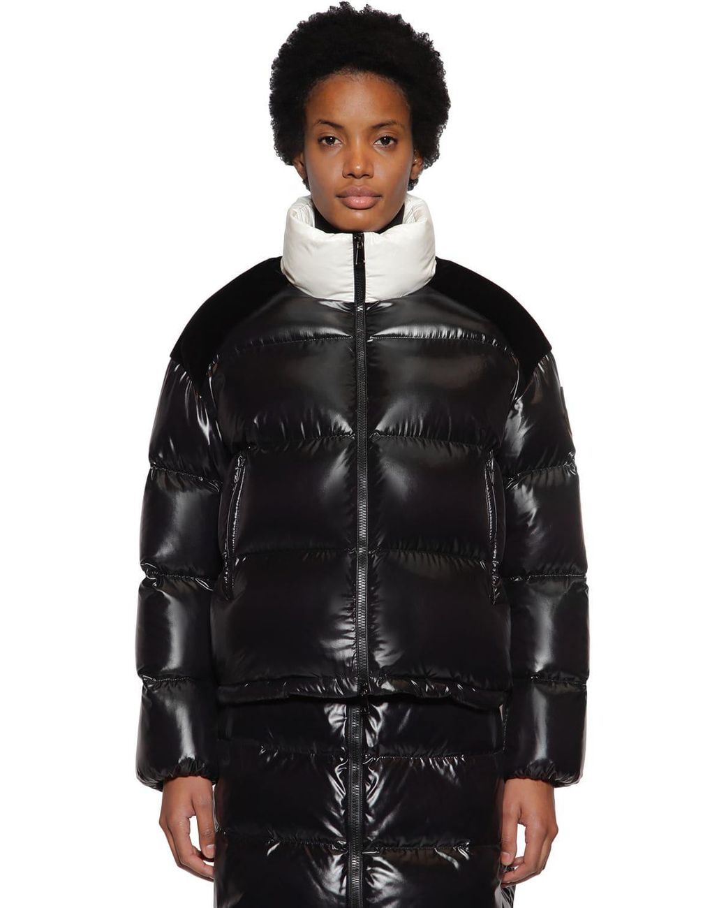 Moncler Daunenjacke Aus Samt Und Nylonlacqué "chouelle" in Schwarz | Lyst AT