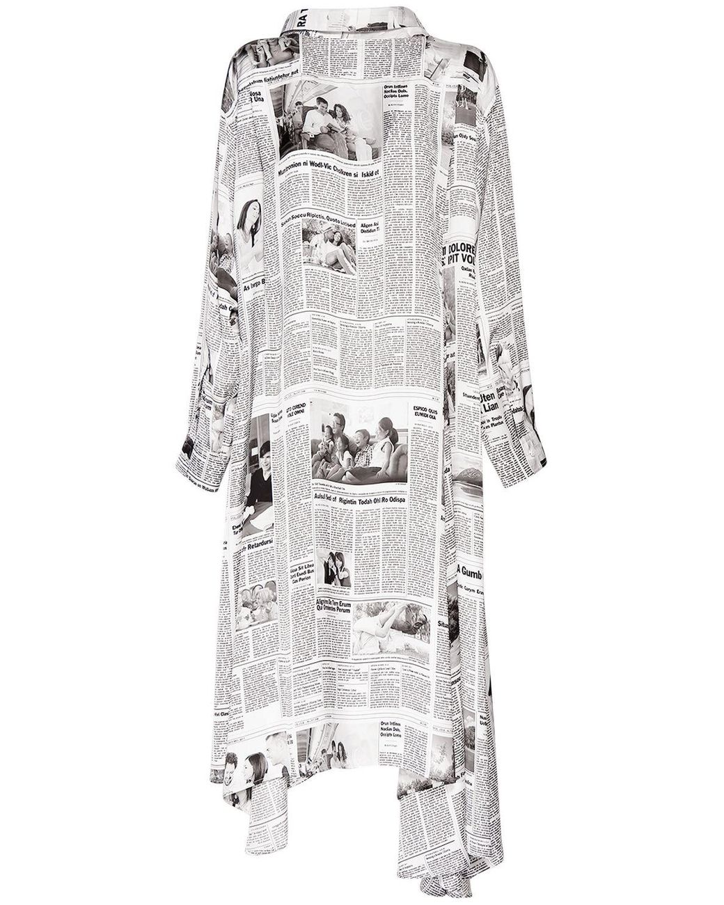 balenciaga newspaper dress