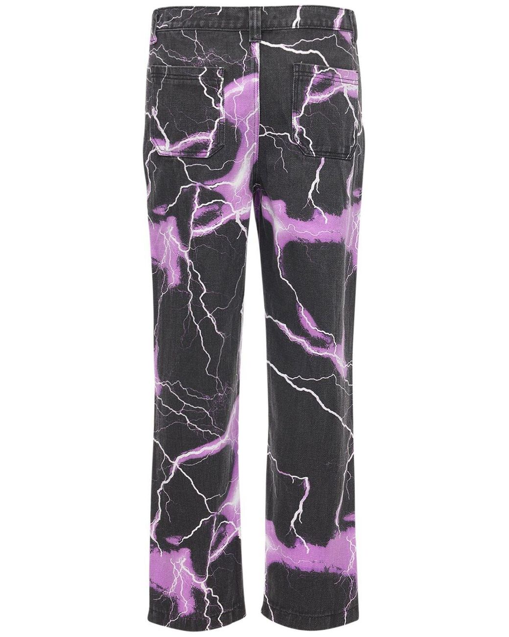 Jaded London Purple Lightning Print 