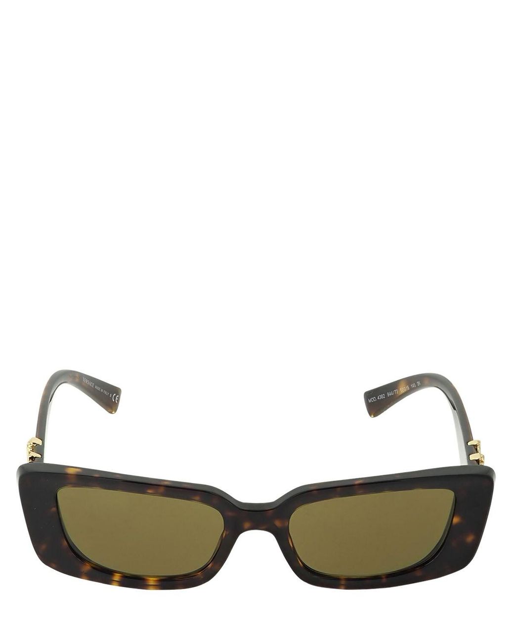 Versace Virtus Smooth Cat Eye Acetate Sunglasses in Brown | Lyst