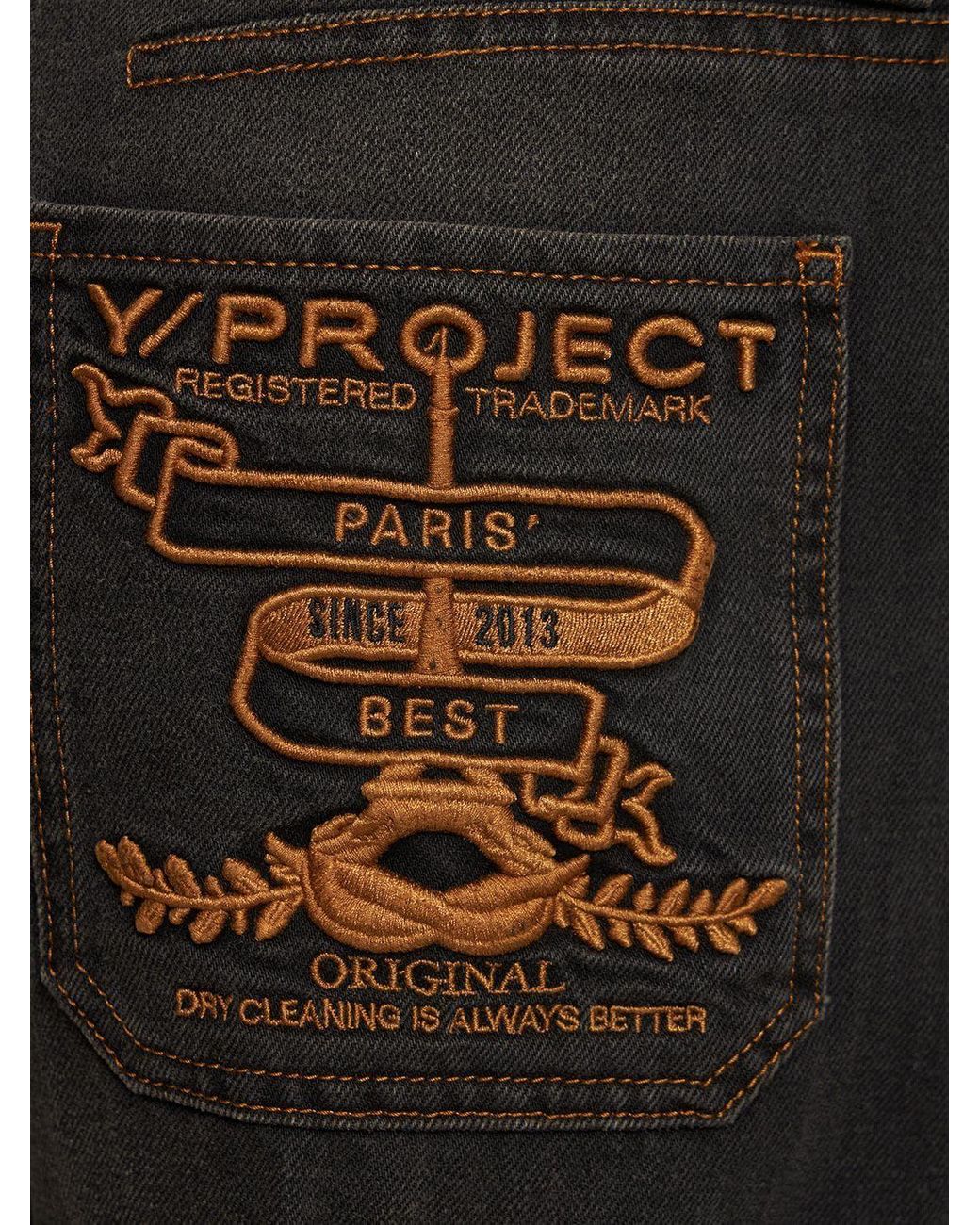 Y. Project Paris Best Fitted Straight Denim Jeans in Black | Lyst